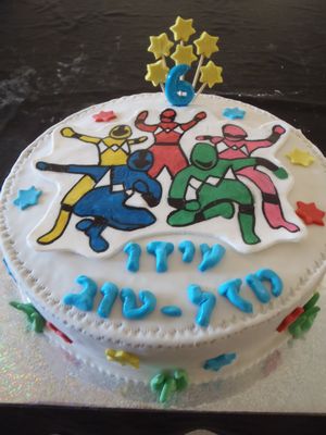 עוגת יום הולדת פאואר ריינגרס